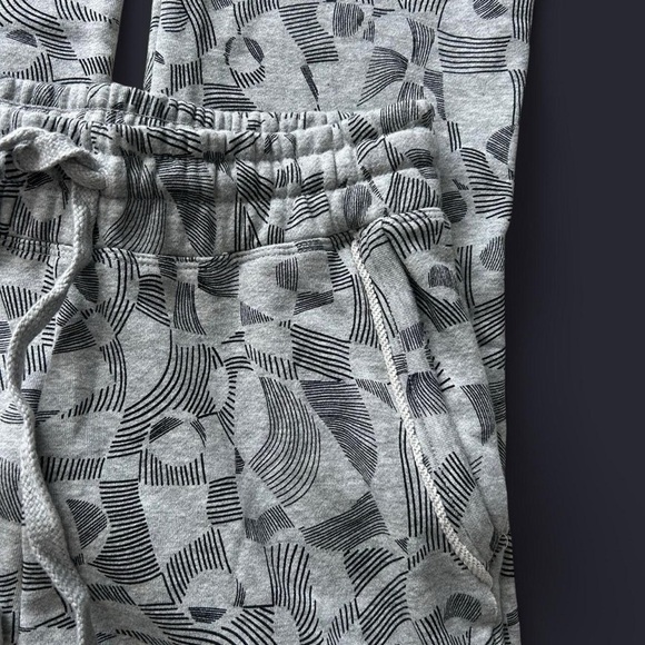 Anthropologie Daily Practice Pants | XS | Heather Gray Black Design | Wide Leg - Picture 3 of 8